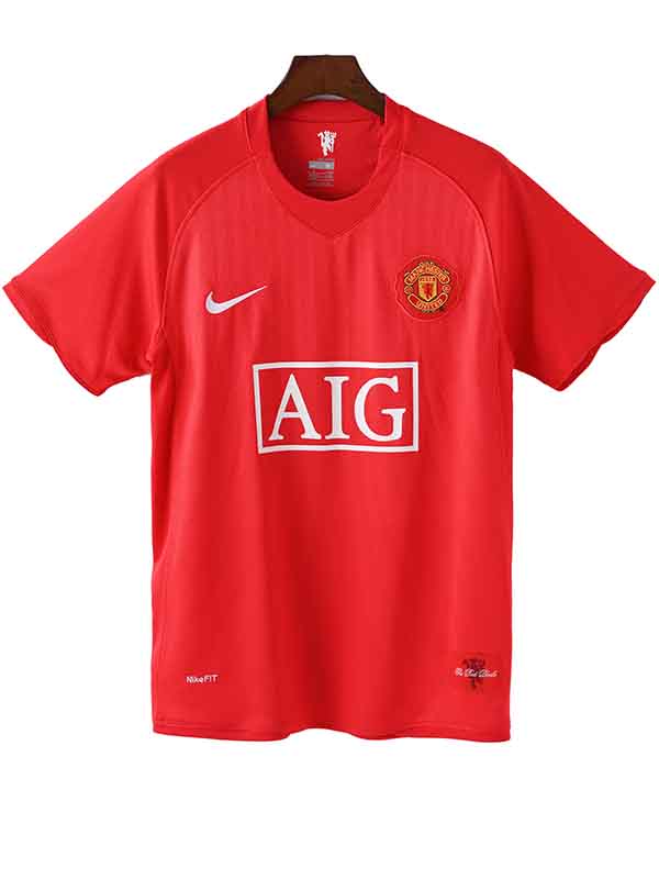 Manchester united home jersey mens retro shirt 2007-2008